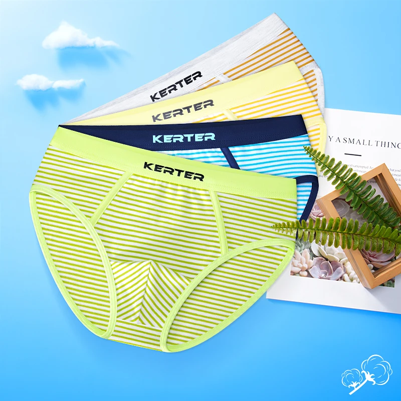 4 шт./упак. трусы боксеры детское нижнее белье для мальчиков в полоску Детские