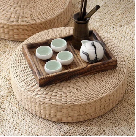 

4 Size Hot Natural Straw Round Pouf Tatami Cushion Floor Cushions Meditation Yoga Round Mat Zafu Chair 40/45/50/60 cushion