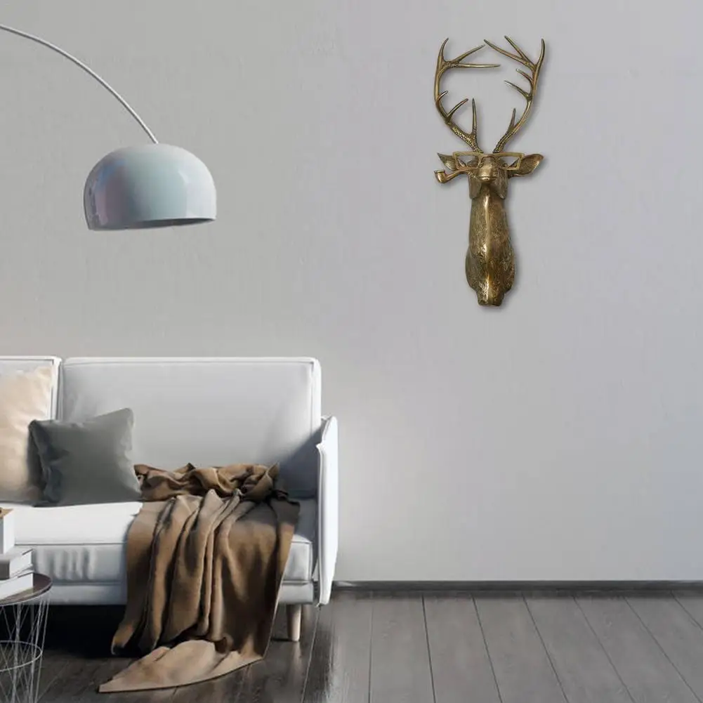 Настенное крепление с головой оленя ручная роспись и полировка винтажные