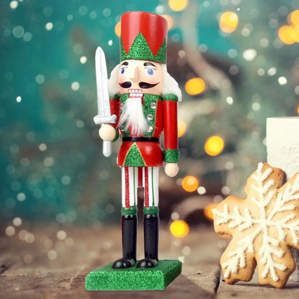 1PC 38CM Wooden Classic Nutcracker Soldier Puppet Decoration New Year Christmas Gift Figure Kids Toys | Игрушки и хобби