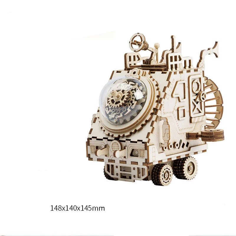 Сделай Сам собранная музыкальная шкатулка 3d Трехмерная головоломка деревянная