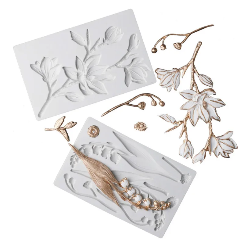 

1pc Flowers Resin Silicone Cake Molds Fondant Moulds Cake Decorating Tools, Pastry Kitchen Baking Accessories