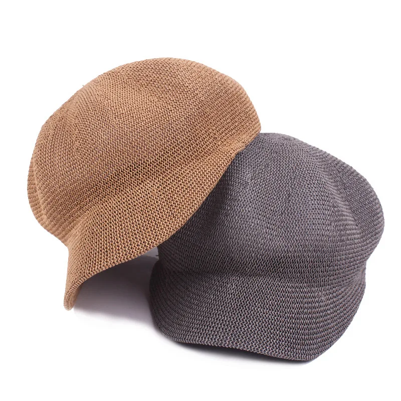 

Summer Men's Retro Mesh Cap College Style Breathable Octagonal Cap Cricket Hat Spring-Summer Women's Pumpkin Beret Hat