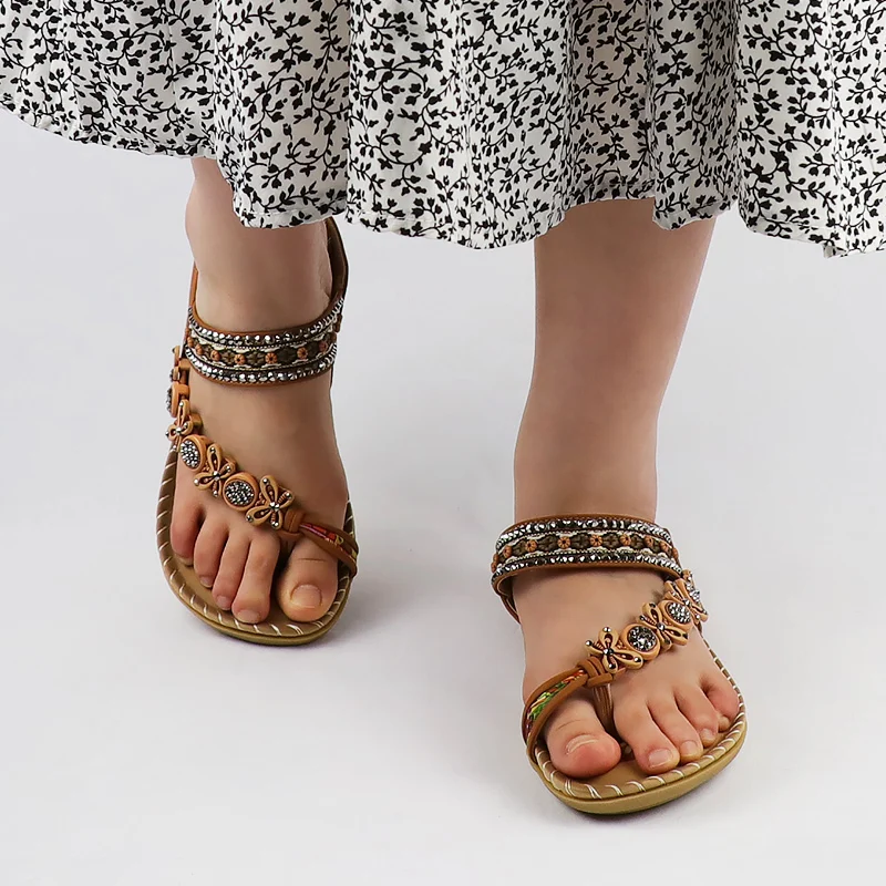 

Women flip flop sparkly Rhinestone bunion corrector sandals Street comfort sandals for women summer ladies sandals 2021