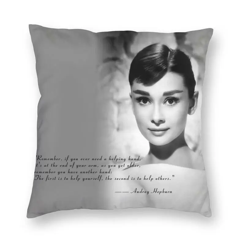 

Audrey Hepburn Pillow Case Home Decorative Cushion Cover Throw Pillow for Living Room Double-sided Printing