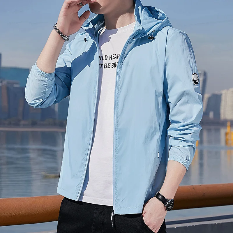 

Summer ice silk breathable sunscreen clothing men's fishing jacket lightweight outdoor UV protection sunscreen clothing men