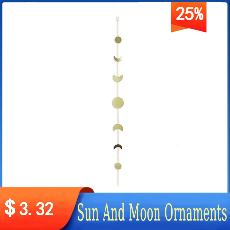 

Disc Sun And Moon Ornaments American Minimalist Style Living Room TV Background Wall Hanging Ornament Home Decor