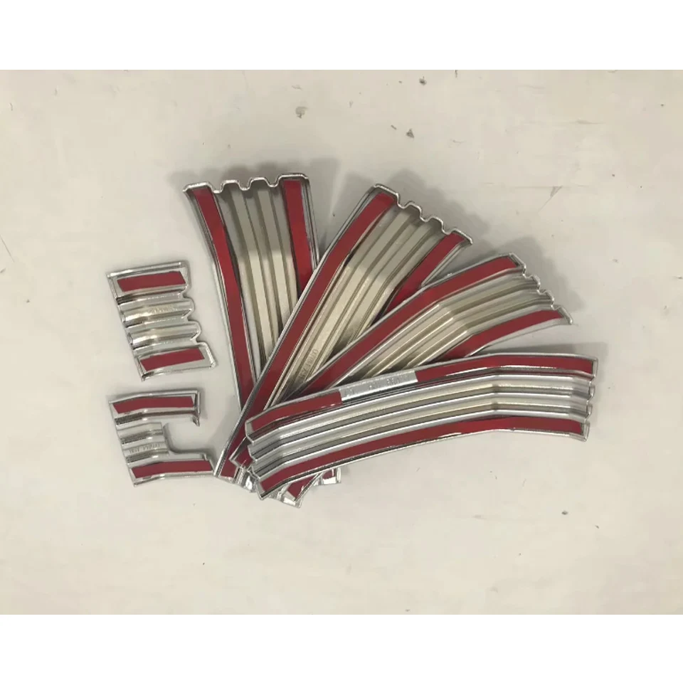 ABS Хром 6 шт. передние центральные грили решетка с отверстием для камеры Toyota Land