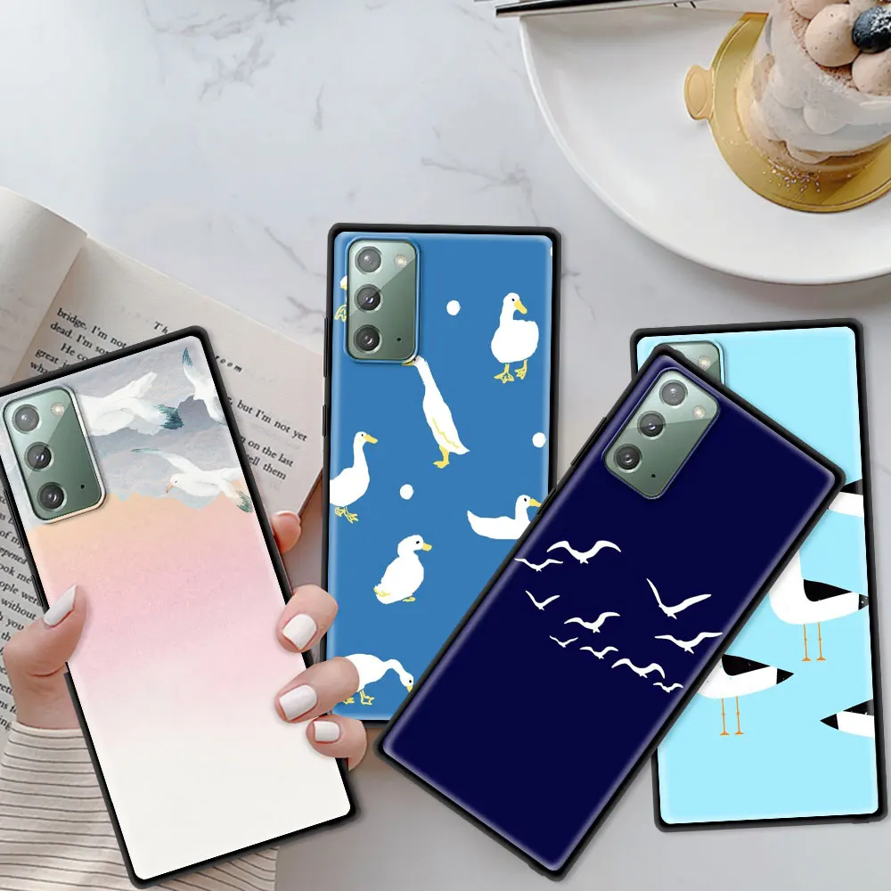 Чехол для Galaxy M31 Prime F41 M51 M31s M30s M21 M11 M01 чехол Samsung Note 20 Ultra 10 Lite Plus 9 8 милые чайки