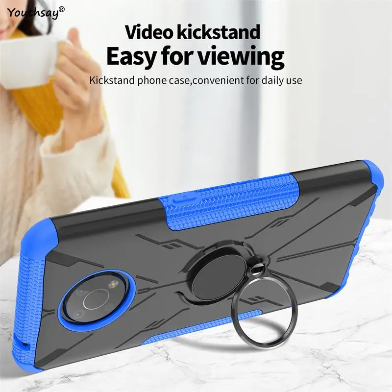 For Tecno Spark 8 Case Cover For Tecno Spark 8 Shell Funda Ring Armor Shockproof Protective Phone Bumper For Tecno Spark 8