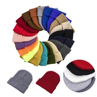 flexible outdoor keep warm hip hop casual beanies knitted caps hats for women solid color winter hats for men gorras para mujer