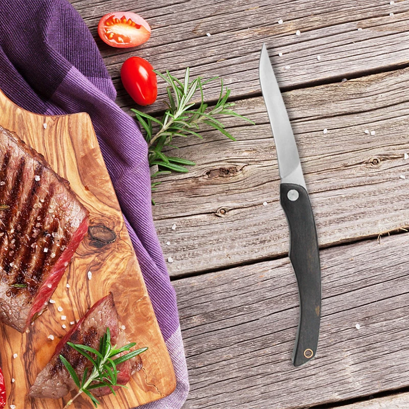 

Stainless Steel Japanese Handcrafted Folding Knife Black Wood Handle Pocket Carry Knives Household Kitchen Utility Knife 7.7in