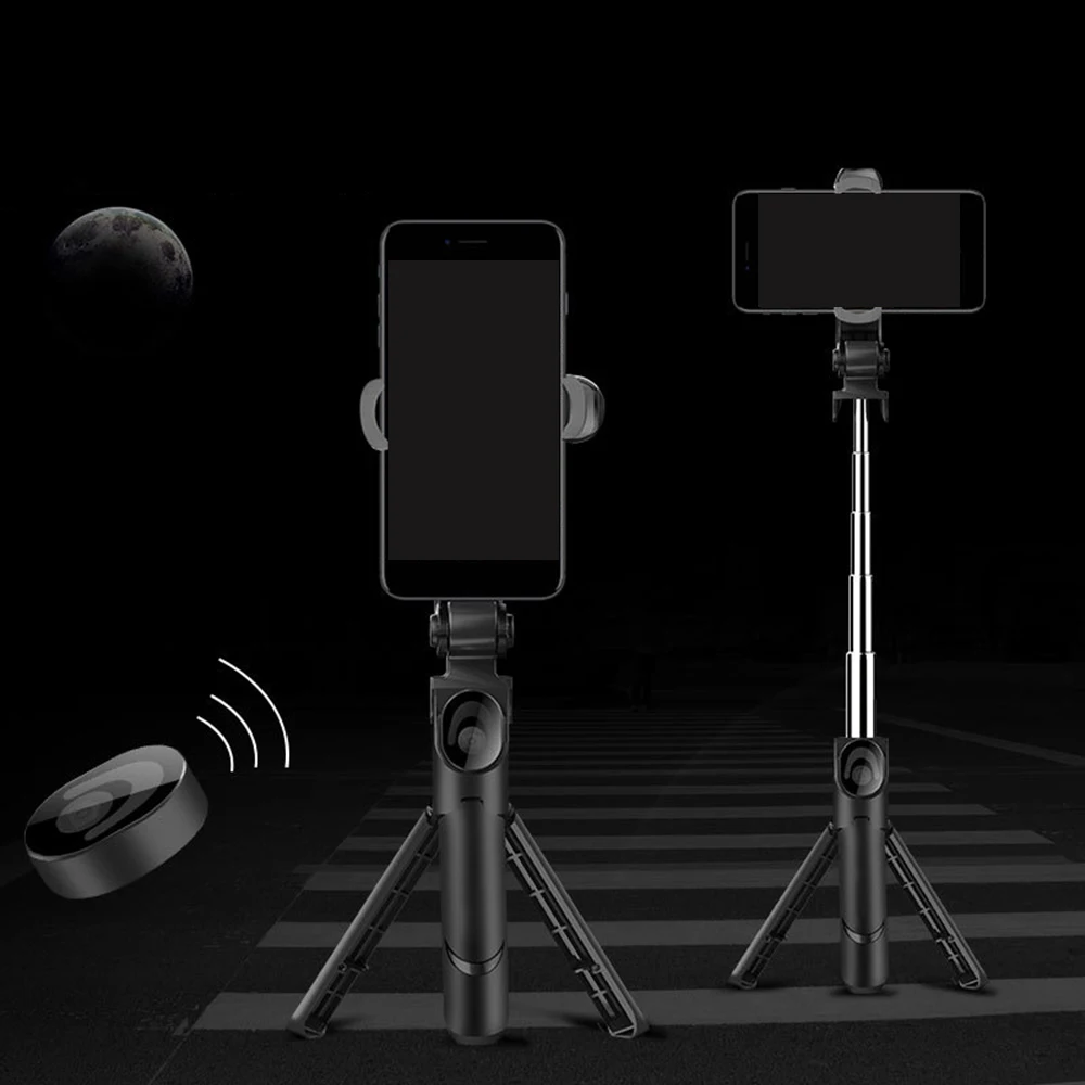 Выдвижная Беспроводная Bluetooth селфи Палка с вращением на 360 ° + мини штатив для