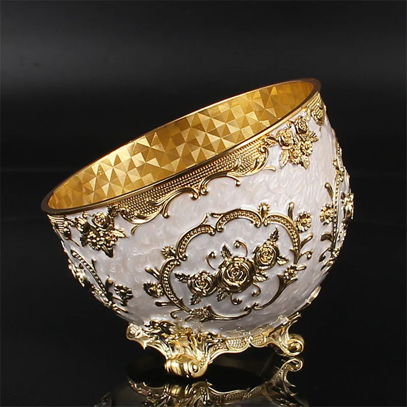 Carved Trash Bowl Parlour Desktop Can Restaurant Dustbin Bucket Bedroom KTV Bar Storage Mini Luxury | Дом и сад