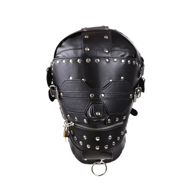 Полностью закрытая маска для головы собаки SM БДСМ съемная глаз накладка на
