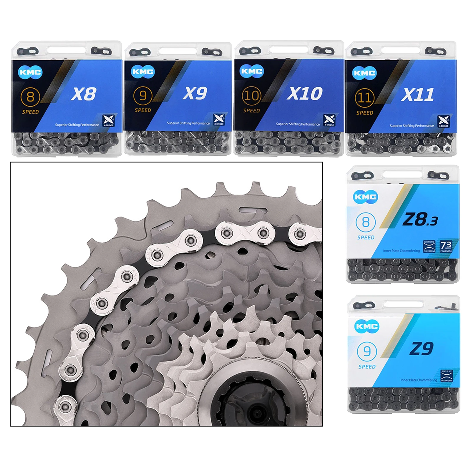 

8 9 10 11 Speed MTB Mountain Road Bike Bicycle Chain Ultralight 116L 1/2" x 3/32"