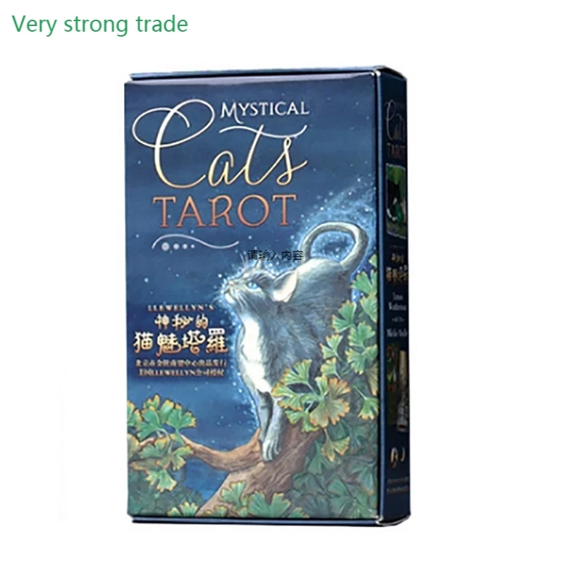 Лидер продаж 2021 мистические Коты карты Таро гадания игра 12*7 см китайская версия