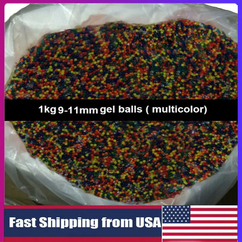 

ZHENDUO Huge 2 Pounds(200,000pcs)Pack of Water Gel Beads Rainbow Mix Gel Water Gun Sensory Toy and Decorations