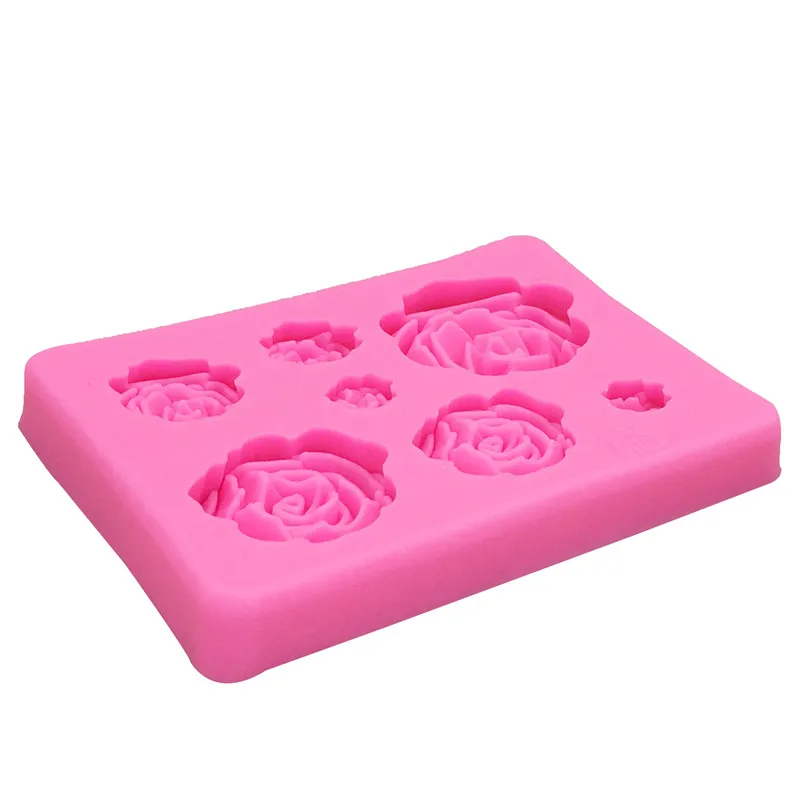 WALFOS Sugarcraft силиконовая форма в виде цветка розы помадная для торта шоколадная