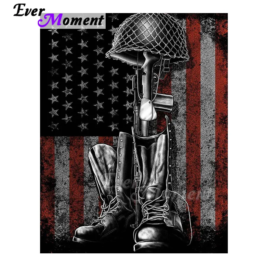 Когда нибудь момент алмазов картина без рамки из сапоги со стразами Америка шлем