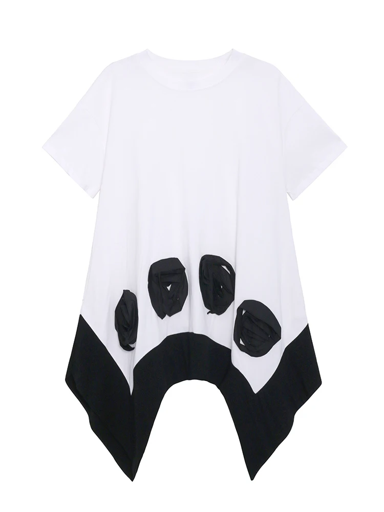 

SuperAen New Summer 2021 Loose Slim Long Thin Short Sleeve Casual O-Neck Plus Size Printing Woman Dress