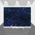 Темно-синий пользовательский фон новорожденный ребенок душ мальчик первый день рождения фон блестящие маленькие звезды ночной фон для фотостудии
