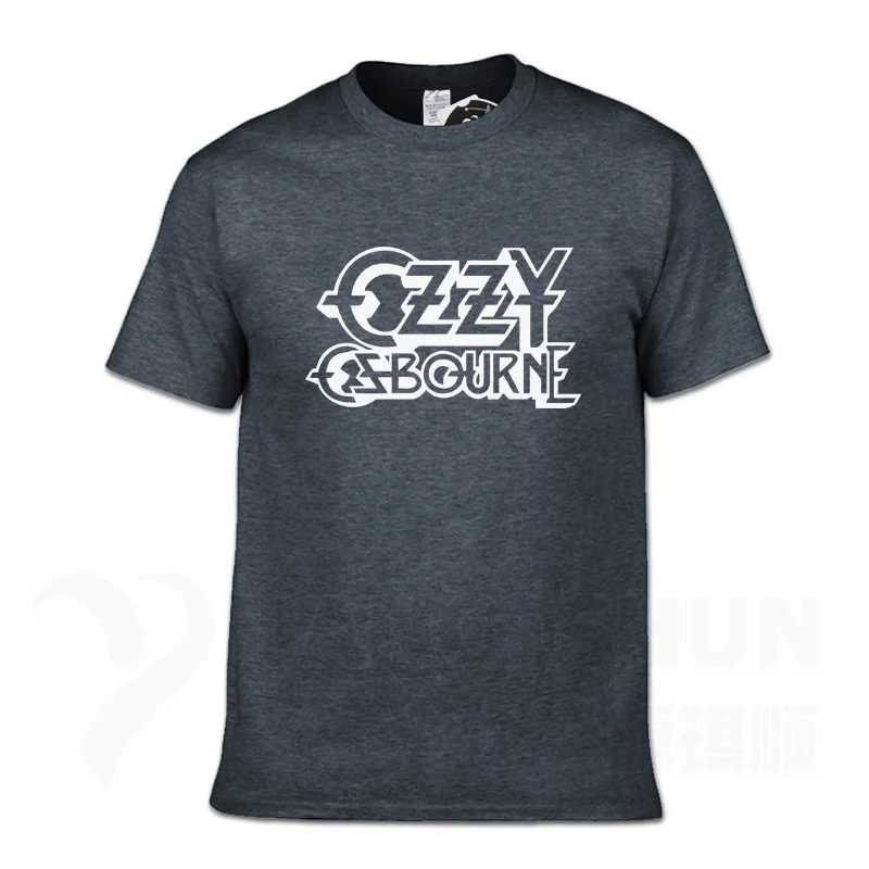 Dark gray 1 Новинка, Ozzy osborn, летние футболки, 16 цветов, мужские брендовые хип-хоп футболки с коротким рукавом, на заказ, с принтом Ozzy, панк-рок, футболки, Топ - Цвет: Dark gray 1