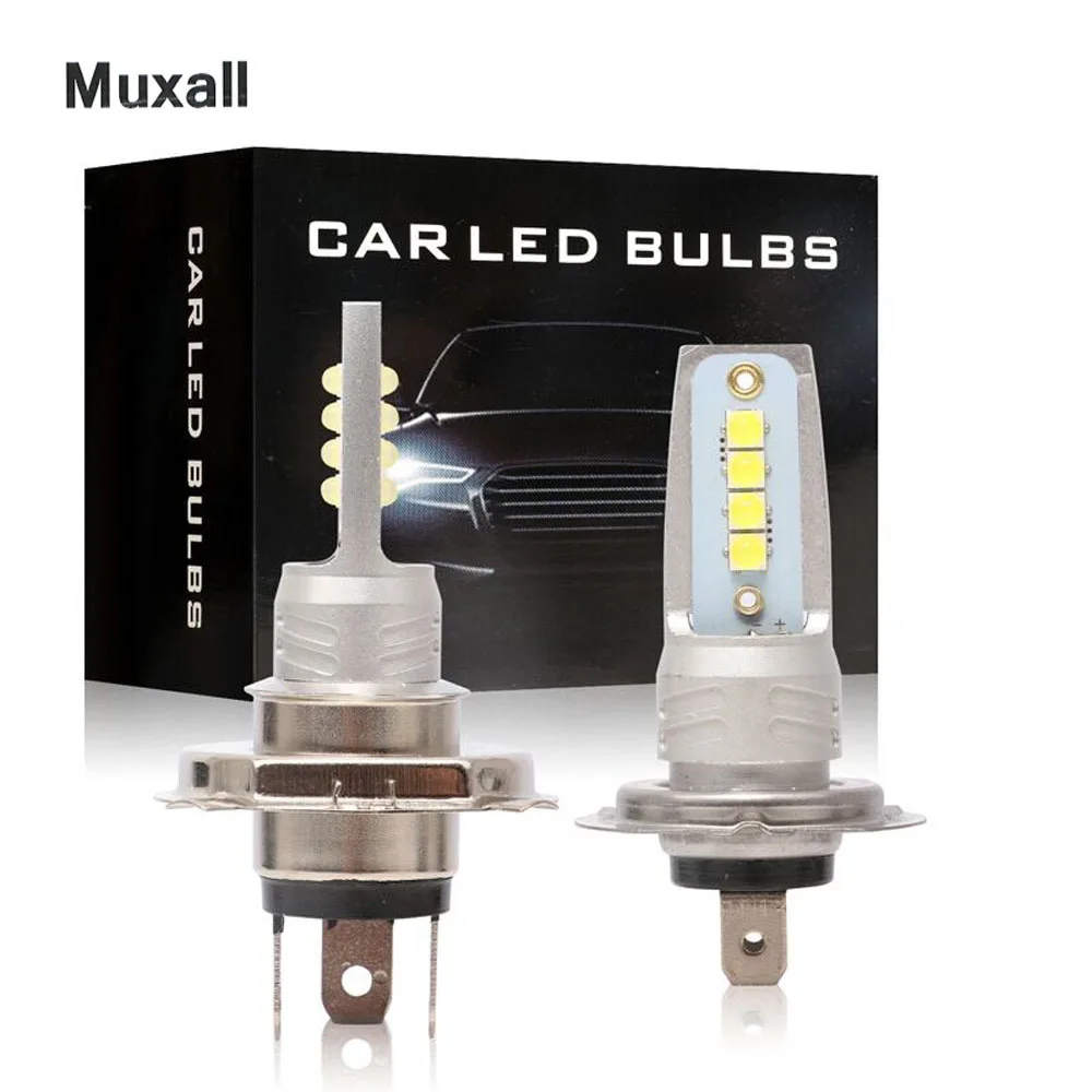 Muxall 2x H7 H8 H11 9005 HB3 9006 HB4 H1 H3 H4 3535 чип Canbus внешняя Светодиодная лампа для автомобиля