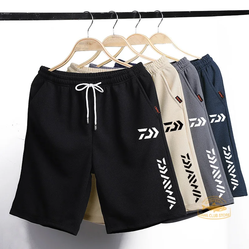 

Модные брендовые штаны Daiwa для рыбалки, летние спортивные хлопковые и льняные шорты 2020, свободные мужские Пляжные штаны, повседневные шорты