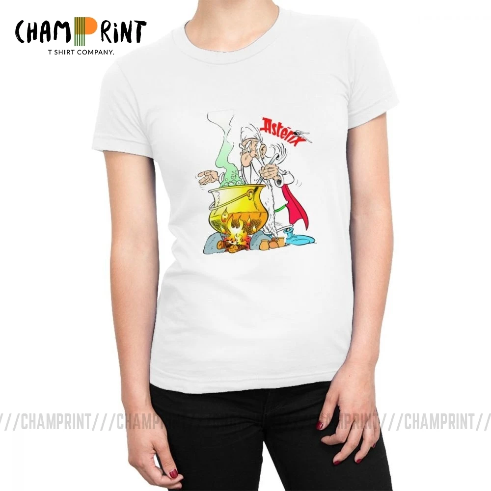 Футболка женская с изображением астерикса и Обеликса топ в стиле комиксов