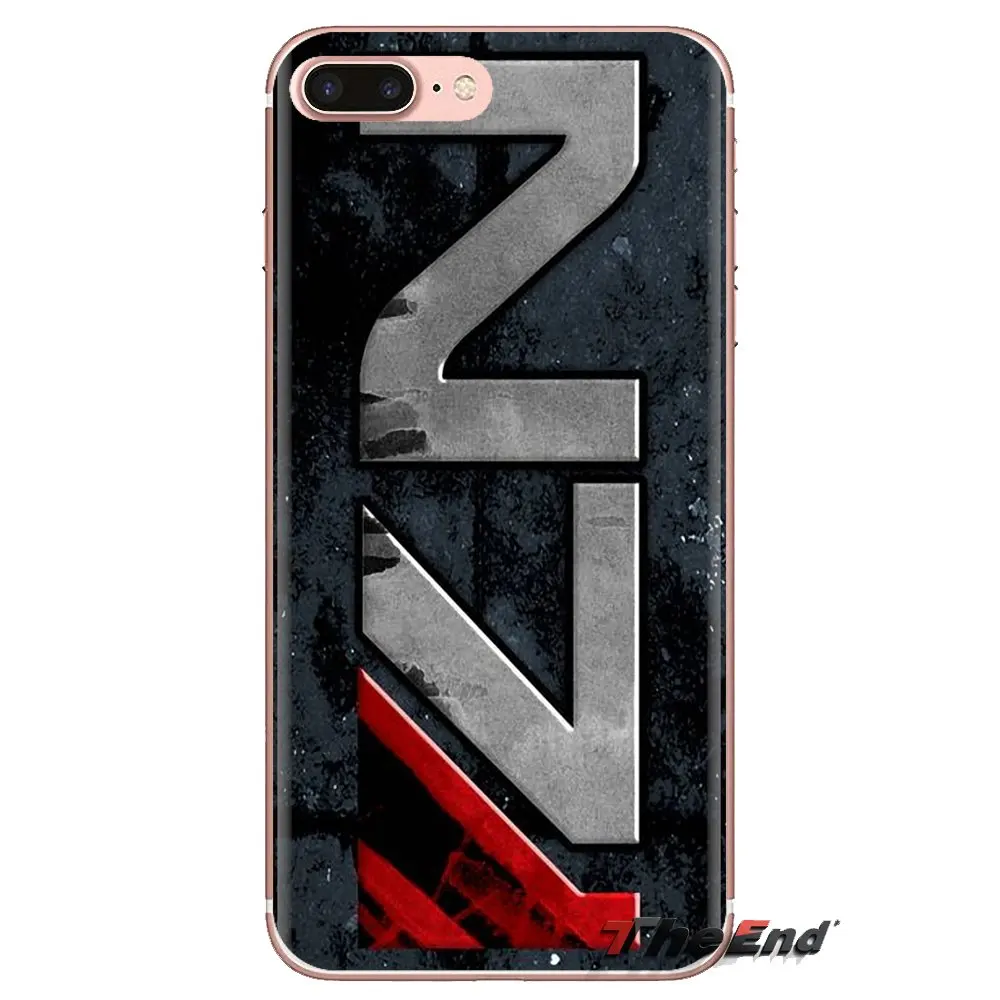 TPU Cover Mass Effect N7 Armour Logo Print For iPhone XS Max XR X 4 4S 5 5S 5C SE 6 6S 7 8 Plus Samsung Galaxy J1 J3 J5 J7 A3 A5 |