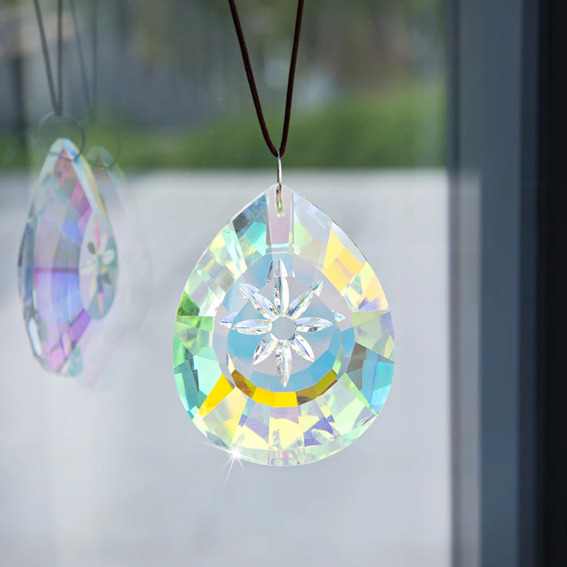 2 шт. декоративные кристаллические призмы для люстры 76 мм | Дом и сад