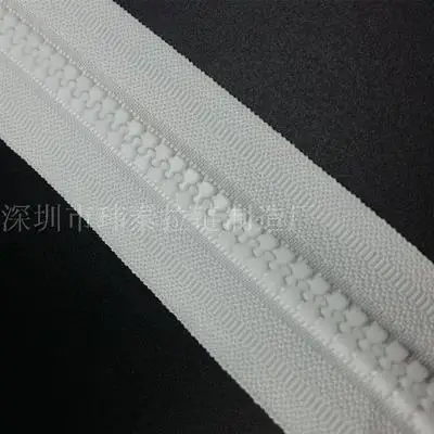 white 10 м/лот Длинные Непрерывные молнии из пластичного полимера цепи ленты черный/белый для дивана спальный мешок постельных принадлежностей Палатка Швейные аксессуары - Цвет: white