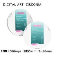 Digitalart Zirconia multilayer Dental restoration dental zirconia blocks cad cam sirona STML95mm30mmA1-D4