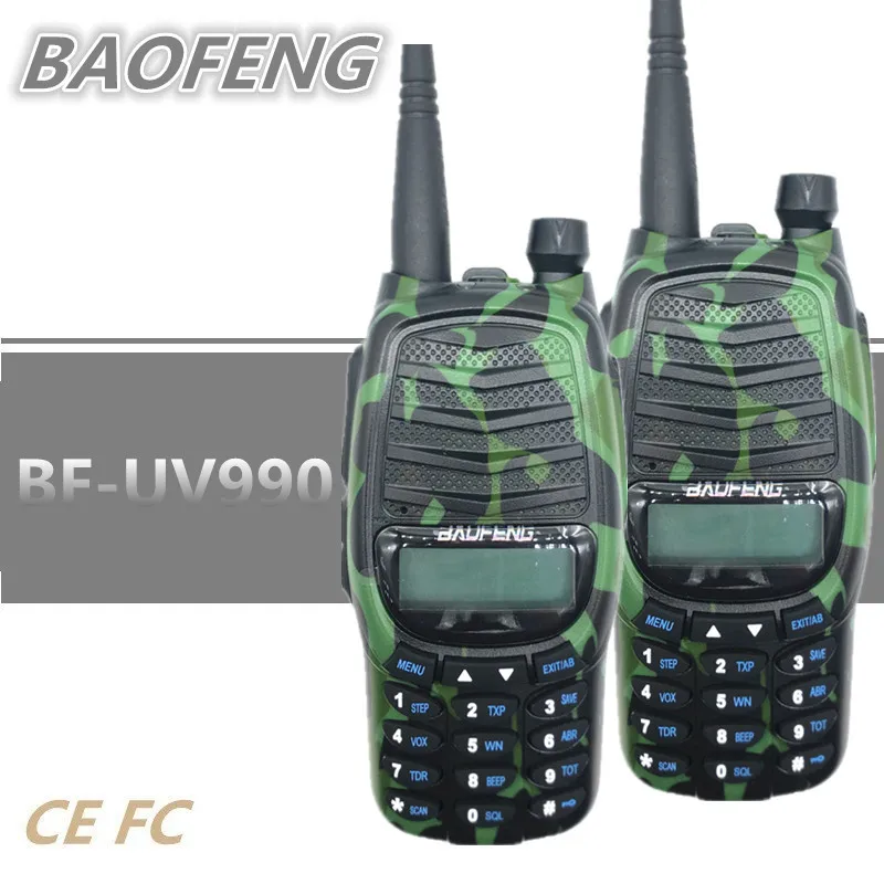 2019 BAOFENG BF-UV990 8W Walkie Talkie Dual PTT VHF UHF Radio Amador Long Range Dual Band Ham CB Radio Station HF Transceiver