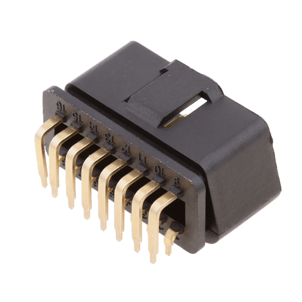 OBDII OBD2 16 Pin 90 градусов угловой штекер Адаптер| |