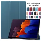 2020 чехол-подставка для Samsung Galaxy Tab S7 Plus, чехол 12,4 дюйма, чехол-книжка с подставкой для Galaxy Tab S7 S7 Plus T870 T970, чехол