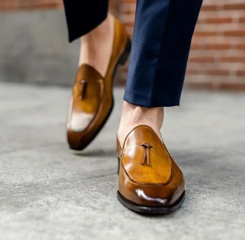 

Men PU Leather Shoes Low Heel Casual Shoes Dress Shoes Brogue Shoes Spring Ankle Boots Vintage Classic Male Casual TV148