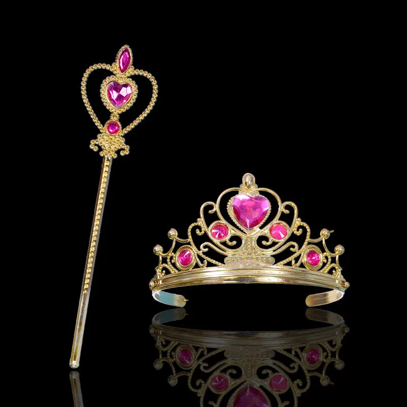 Новинка 2020 Золотая Серебряная корона головная повязка волшебные палочки дети