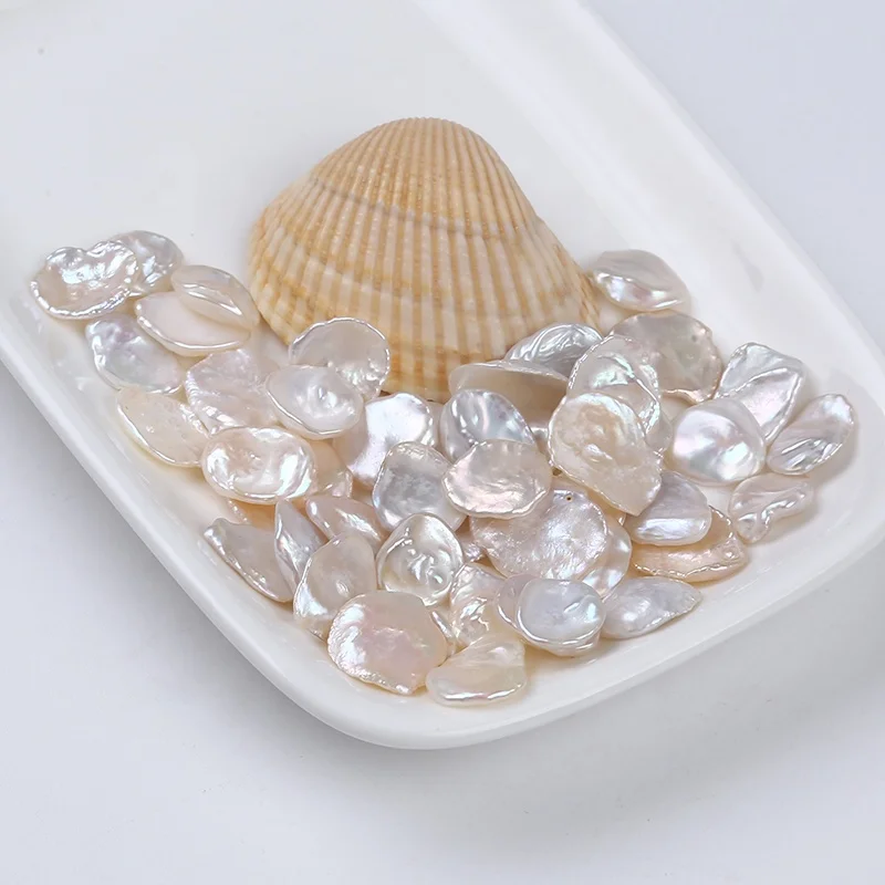 

Wholesale 13-14mm natural white freshwater petal shape keshi loose pearl beads for DIY jewelry making