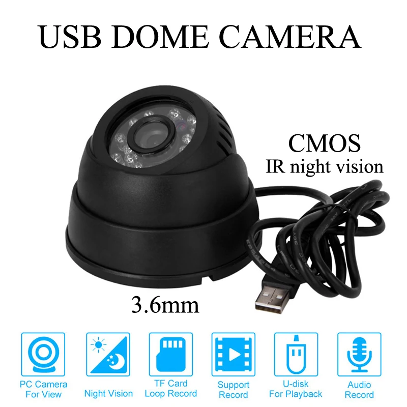 Home Security DVR Dome BNC Camera 1G-32G TF Card Slot Support Loop Recording PC/TV Live View Night Vision
