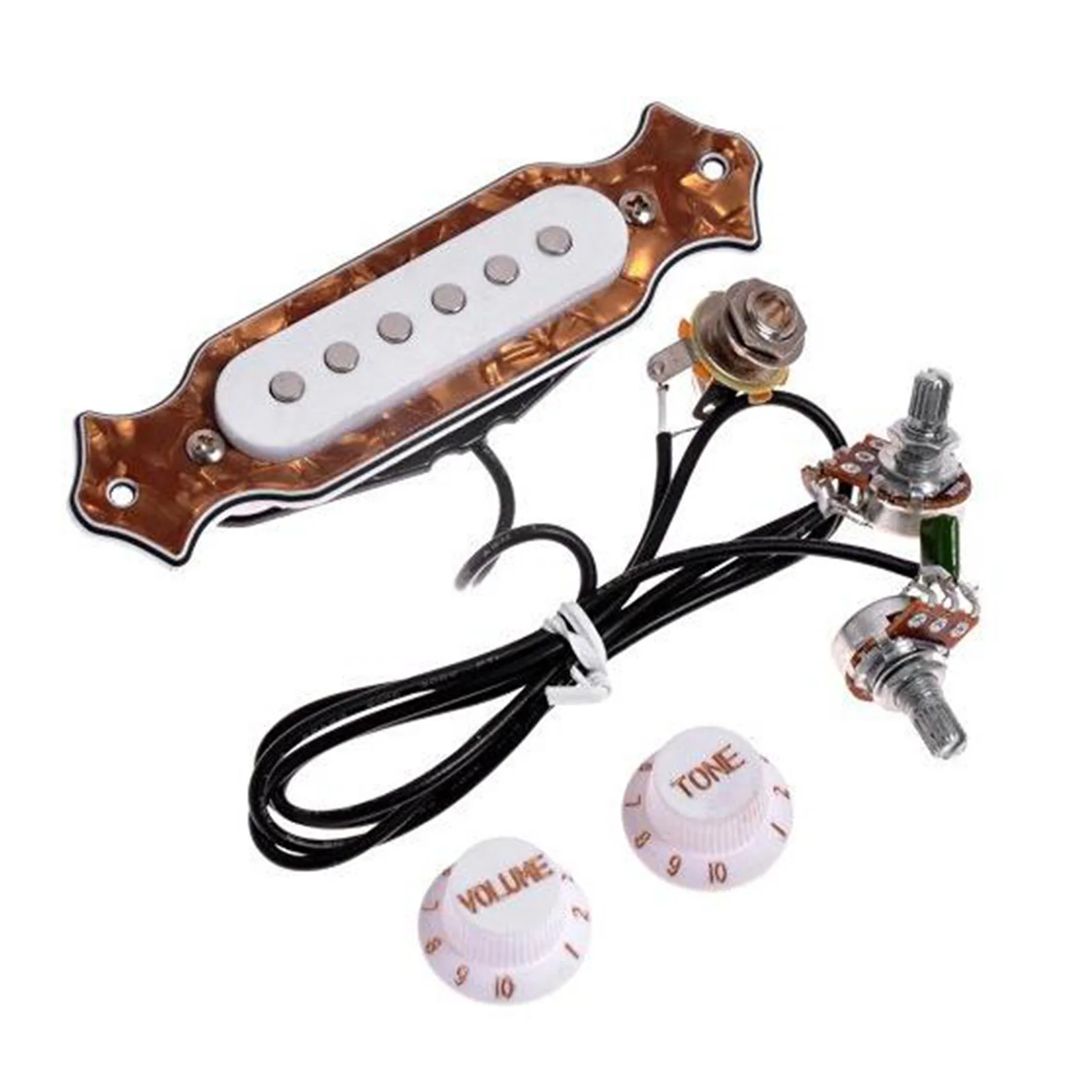 

6-String Sound Hole Pickup with Tone Volume Controller Audio Cable for