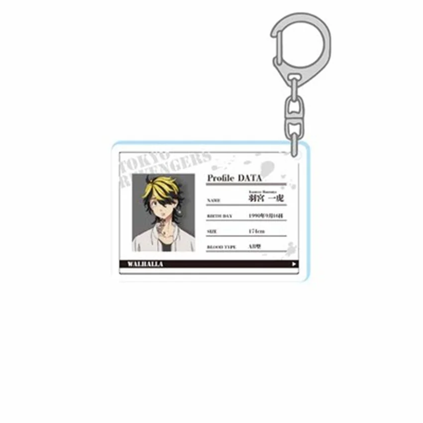

Takerlama Tokyo Revengers Figures Name Cards Takemichi Sano Manjiro Ken Pendant Keyring School Bag Acrylic Card Anime Props