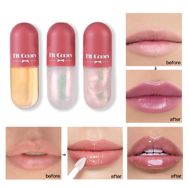 Глянцевый блеск для губ Crystal Jelly капсульное масло блестящее прозрачное