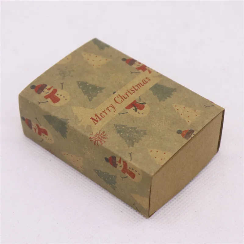 box as pic 5 шт. в партии, веселая Рождественская Подарочная посылка, ручная работа, милая Свадебная посылка, белая/крафт-коробка с цветочным узором - Цвет: box as pic