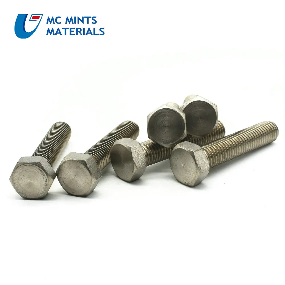Титан болт M16 x25 30 35, 40 45 50 60, 65, 70, 80, 90, 100 мм Ti Болт с шестигранной головкой не полированный Класс 2 Титан винт Ti Застежка