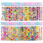 20 листов различных 3D мультипликационных наклеек, водонепроницаемый пузырьковый ПВХ DIY стикер для принцессы, машины для девочек и мальчиков, детские подарки