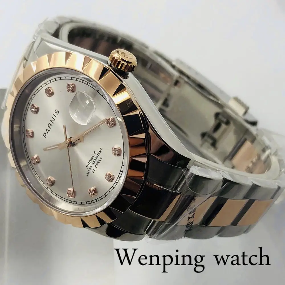 Мужские автоматические часы с сапфировым стеклом 39 мм | Наручные