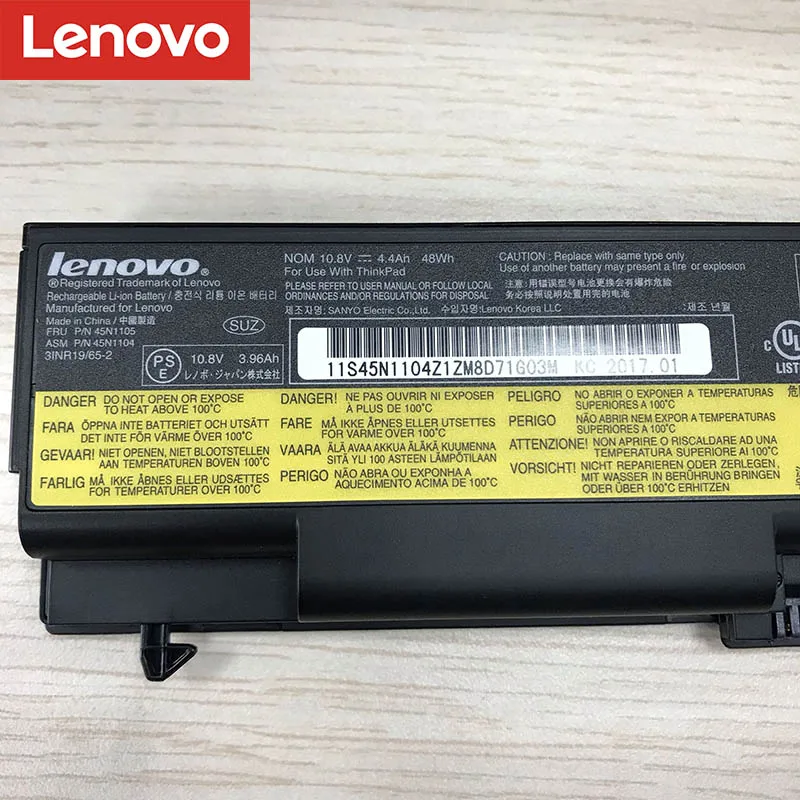 Lenovo ноутбук Батарея для lenovo Thinkpad T530 T530i W530 T430i T430 45N1000 45N1001 45N1004 45N1005 70++ 10,8 V 48Wh