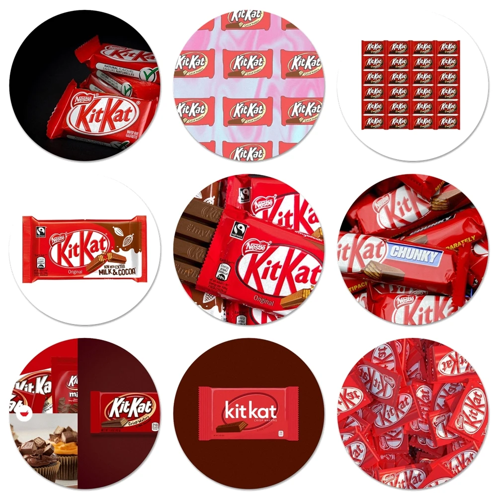 Набор kat chocolate kitkat Значки Металлические для фотографий | Дом и сад